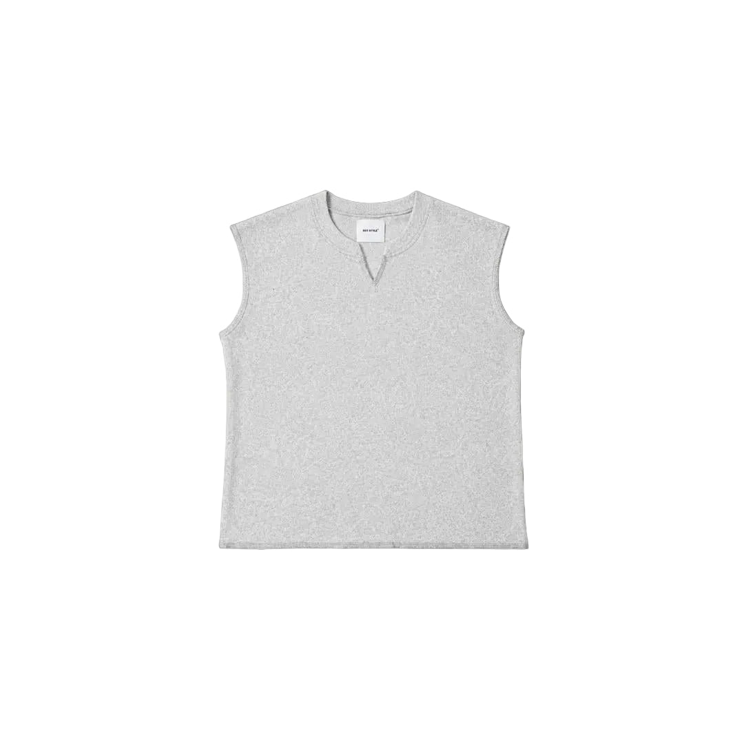 V-Notch Ribbed Muscle Tee