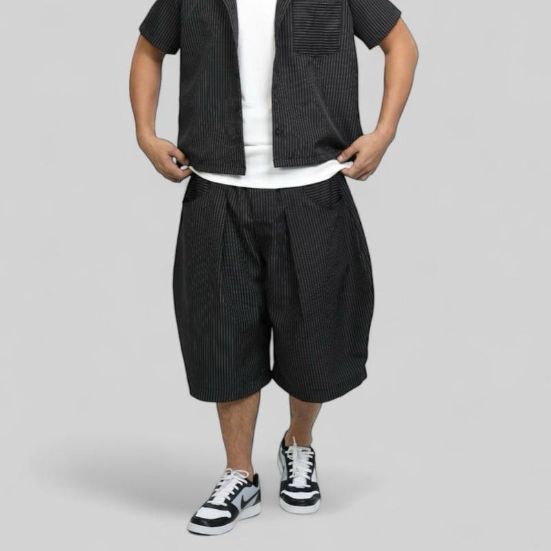 GOT STYLE | Pinstripe Barrel Shorts