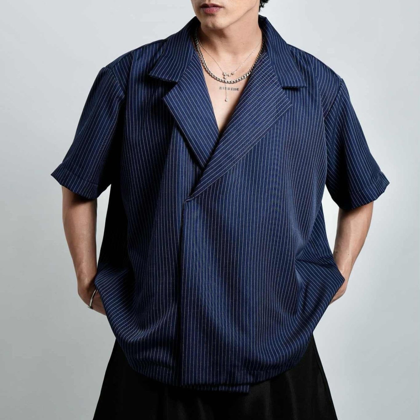 Pinstripe Breasted Polo