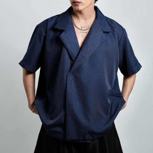 Pinstripe Breasted Polo