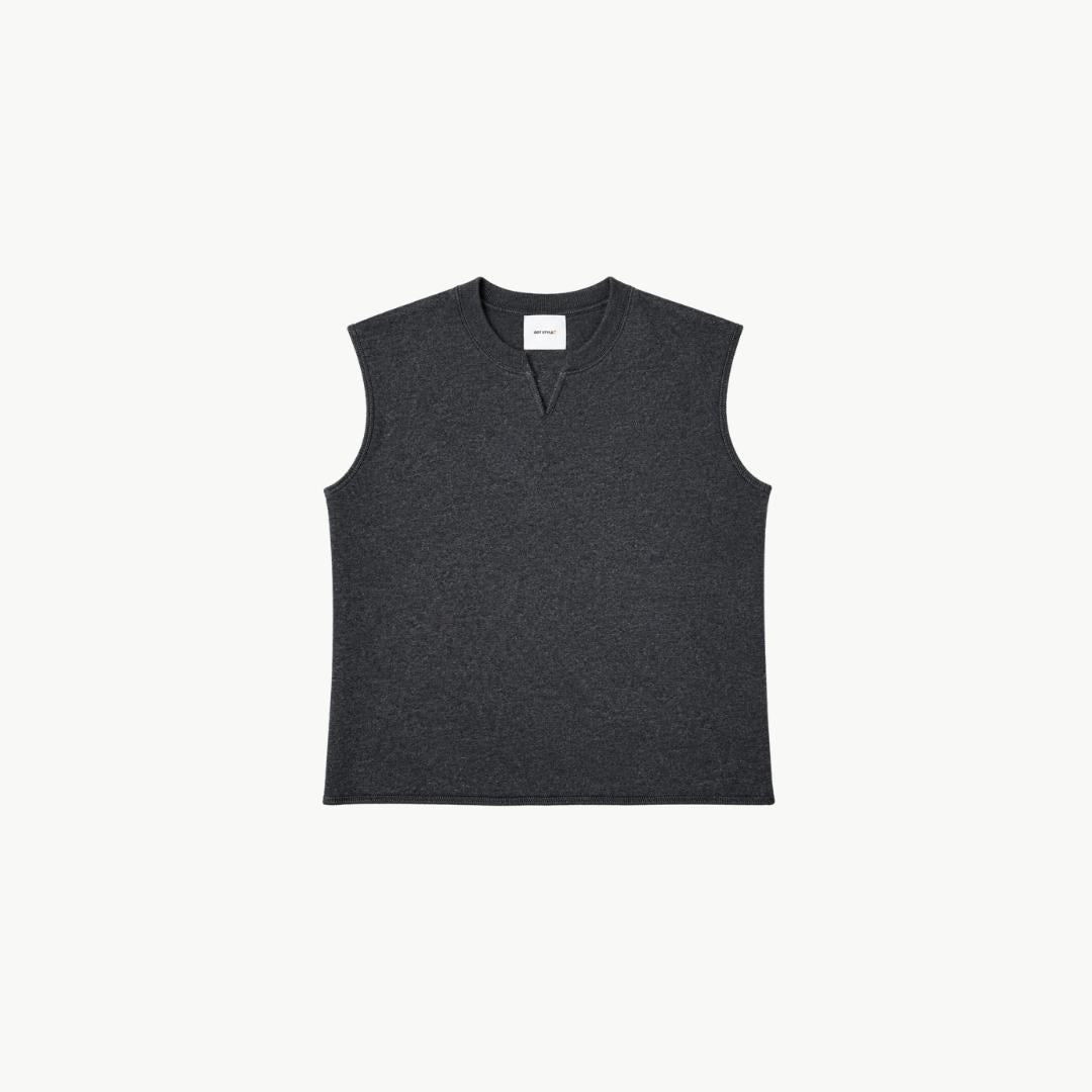 V-Notch Ribbed Muscle Tee