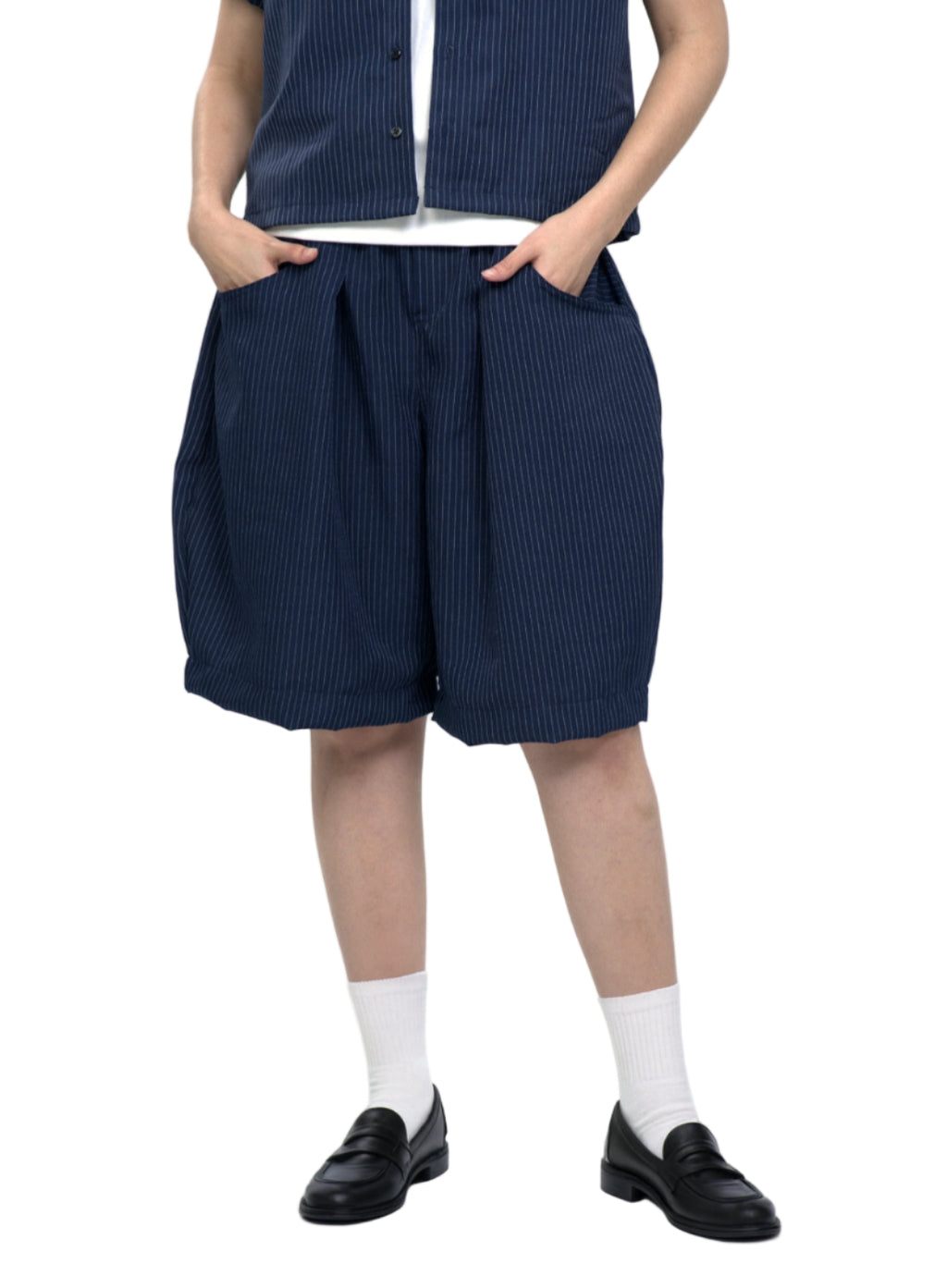 Pinstripe Barrel Shorts