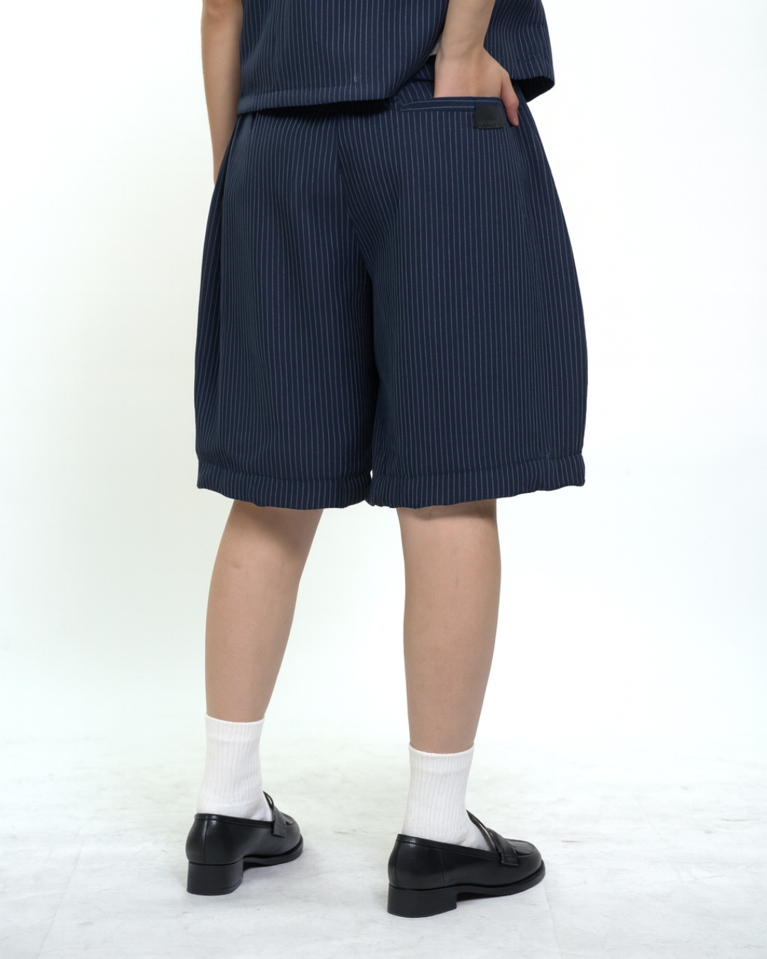 Pinstripe Barrel Shorts