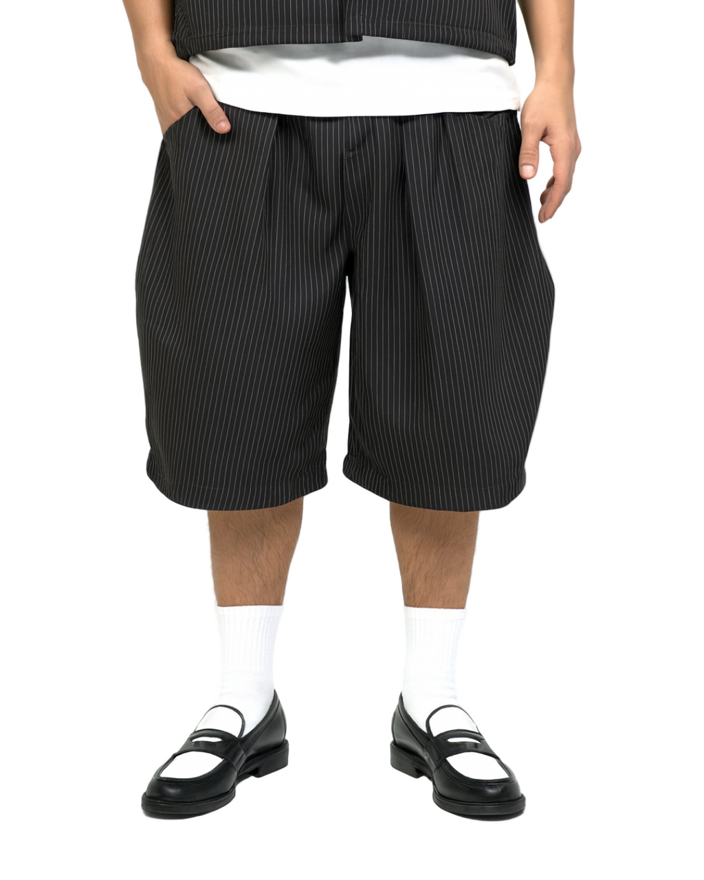 Pinstripe Barrel Shorts