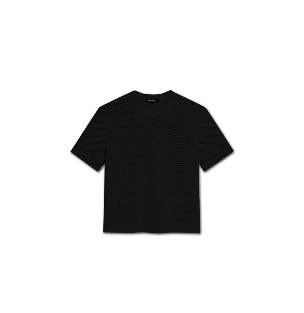 Boxy Cropped Football Jersey Shirt