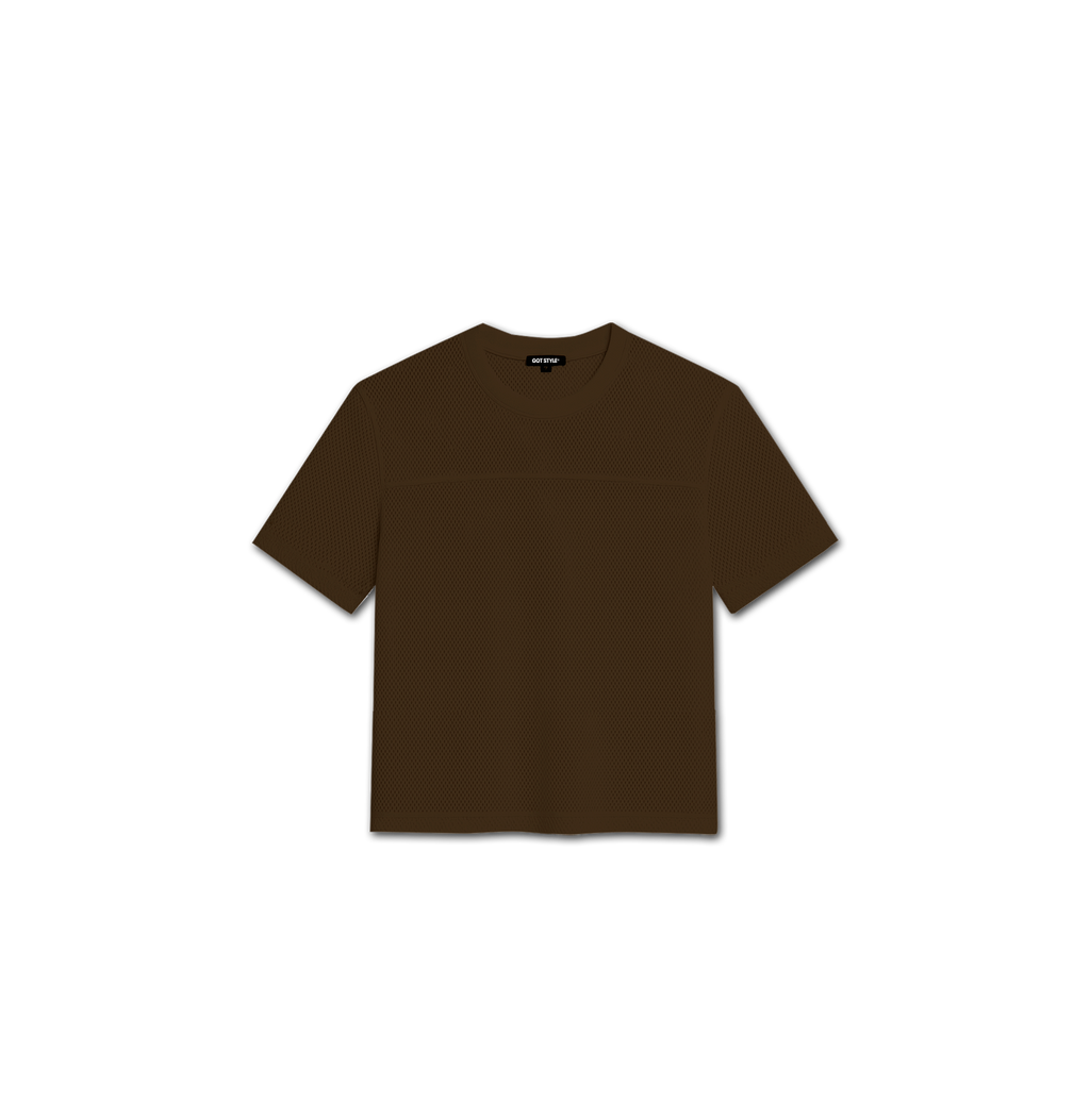 Boxy Cropped Football Jersey Shirt