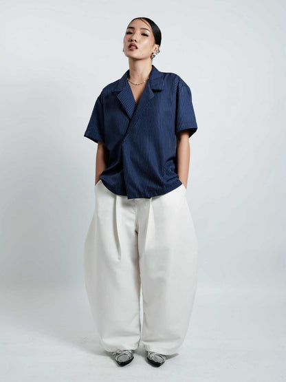 Pinstripe Breasted Polo