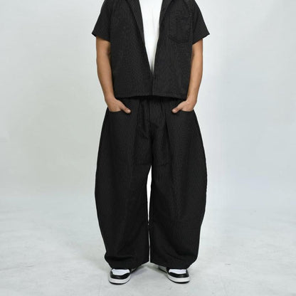 GOT STYLE | Pinstripe Barrel Pants