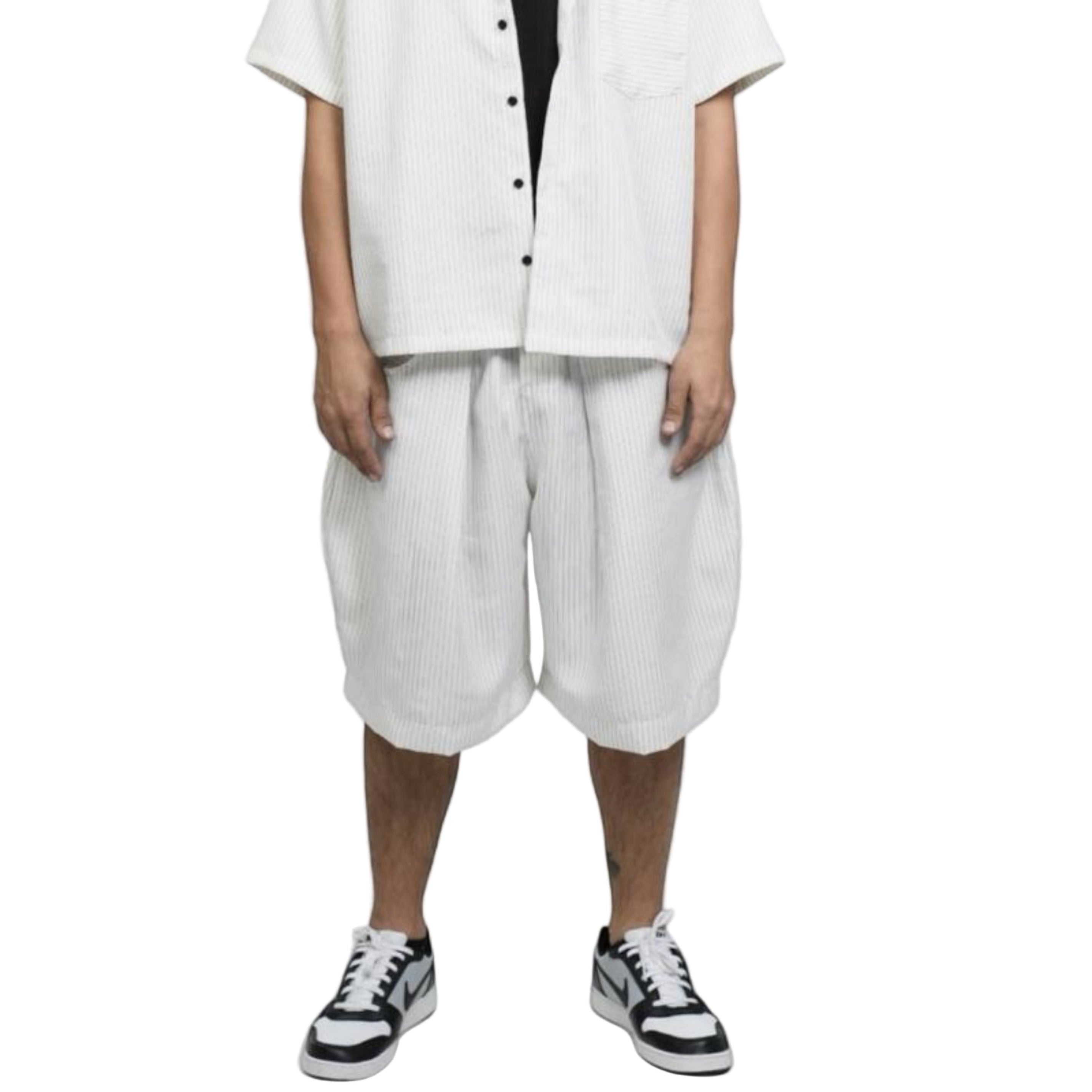 Pinstripe Barrel Shorts