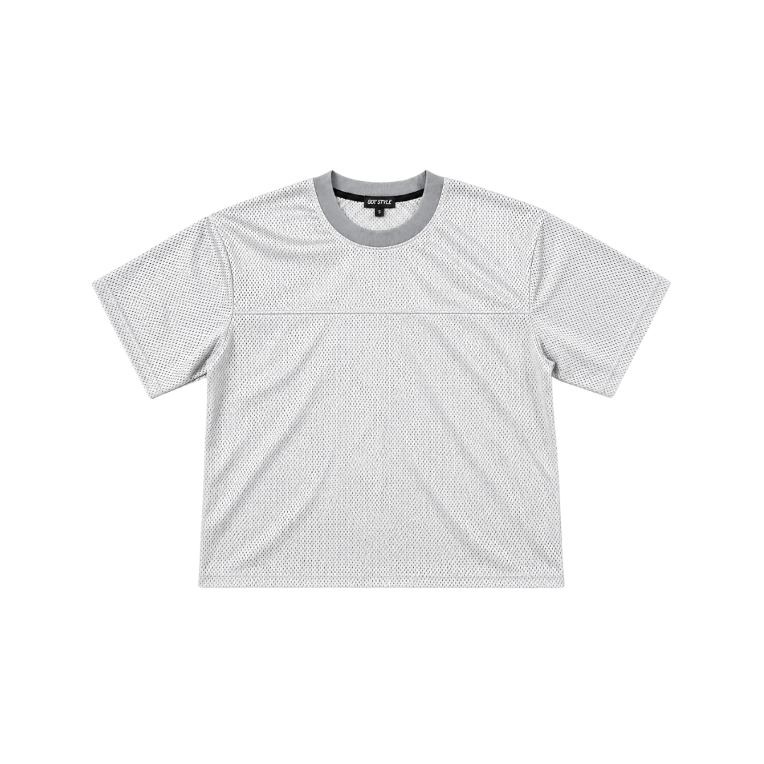 Boxy Cropped Football Jersey Shirt