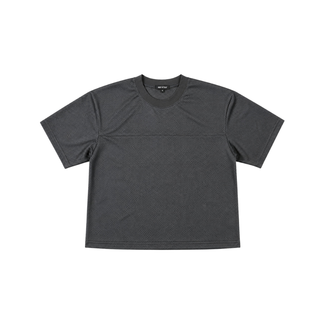 Boxy Cropped Football Jersey Shirt