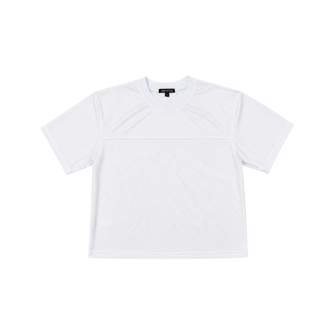 Boxy Cropped Football Jersey Shirt