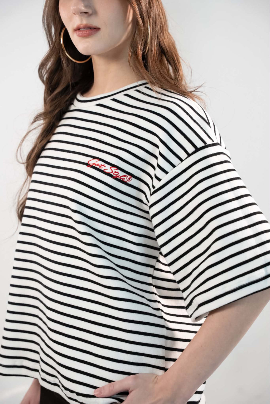 RE:PEAT Classic Oversized Stripe Tee