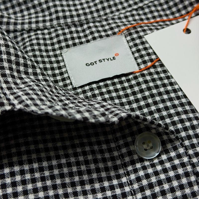 Boxy Cropped Checkered Polo