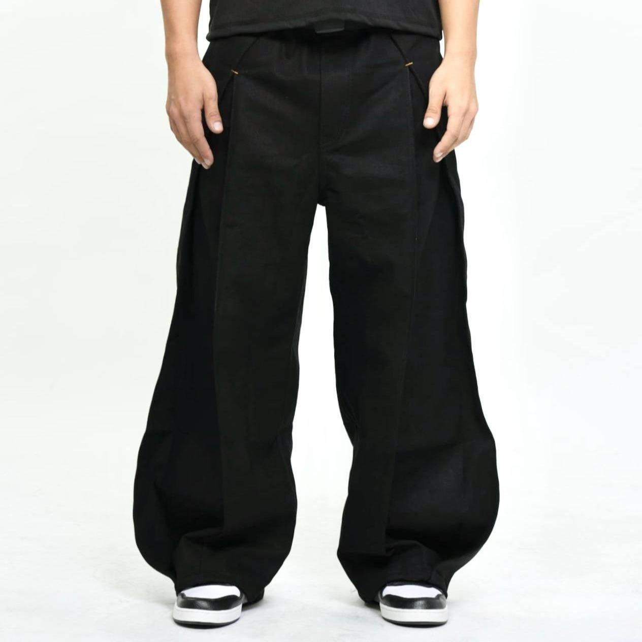 Double Pleated Raw Denim Pants