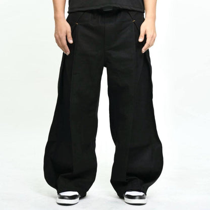 Double Pleated Raw Denim Pants