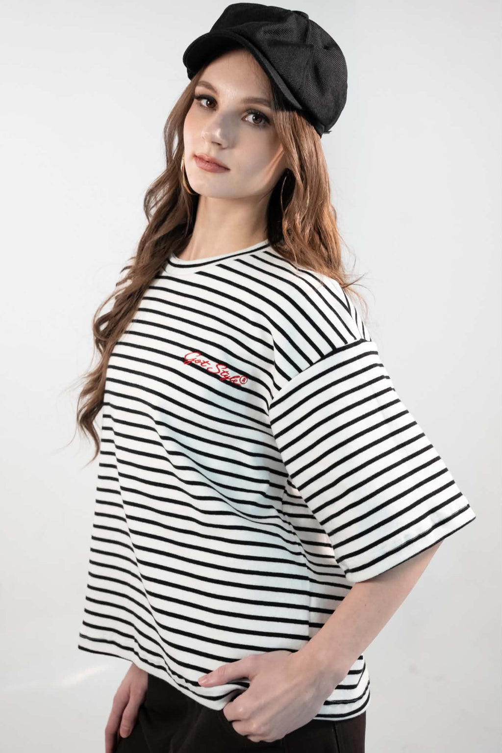 RE:PEAT Classic Oversized Stripe Tee