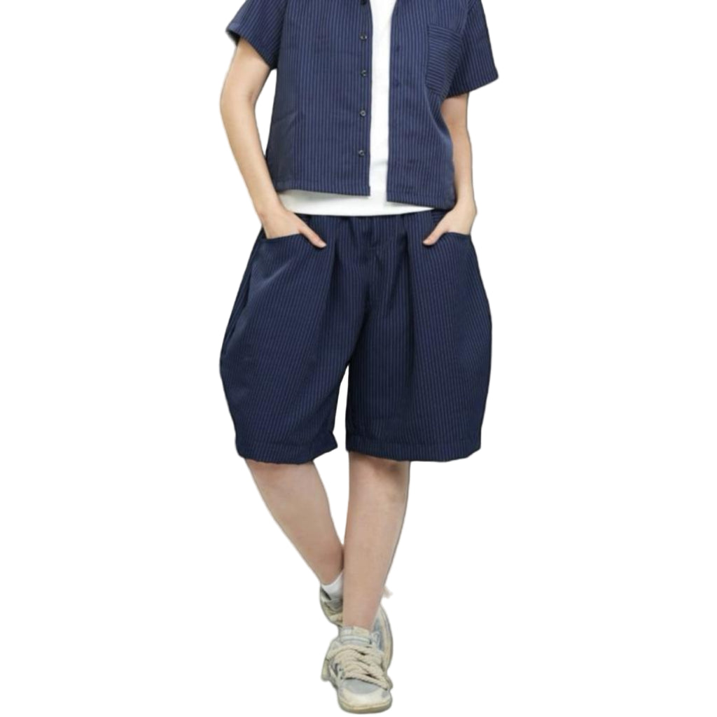 Pinstripe Barrel Shorts
