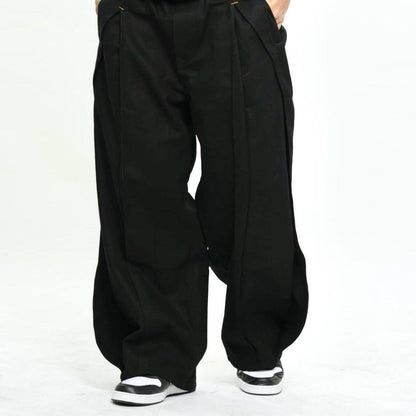 Double Pleated Raw Denim Pants