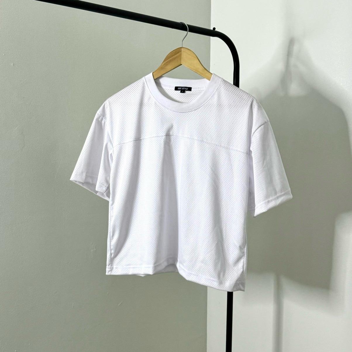 Boxy Cropped Football Jersey Shirt