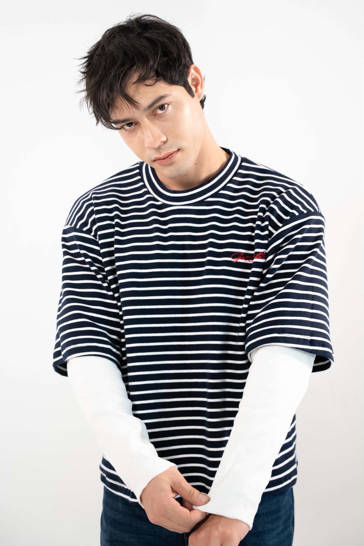 RE:PEAT Classic Oversized Stripe Tee