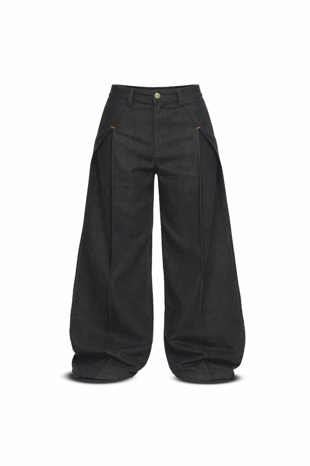 Double Pleated Raw Denim Pants