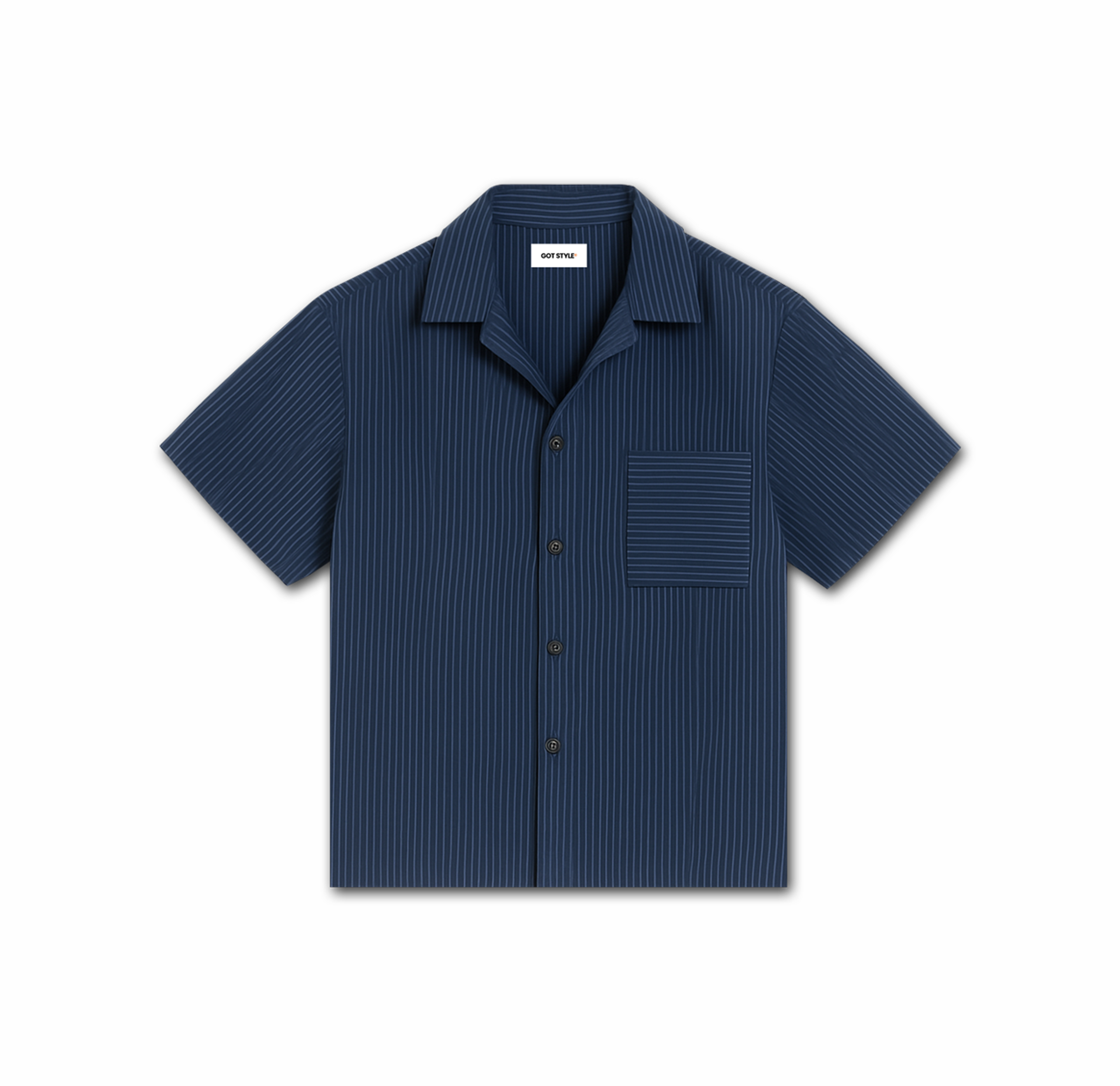 Pinstripe Boxy Cropped Polo