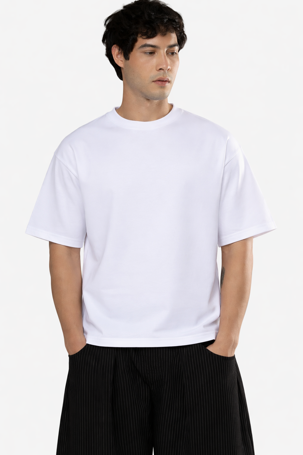 Basic Boxy Cropped Shirt