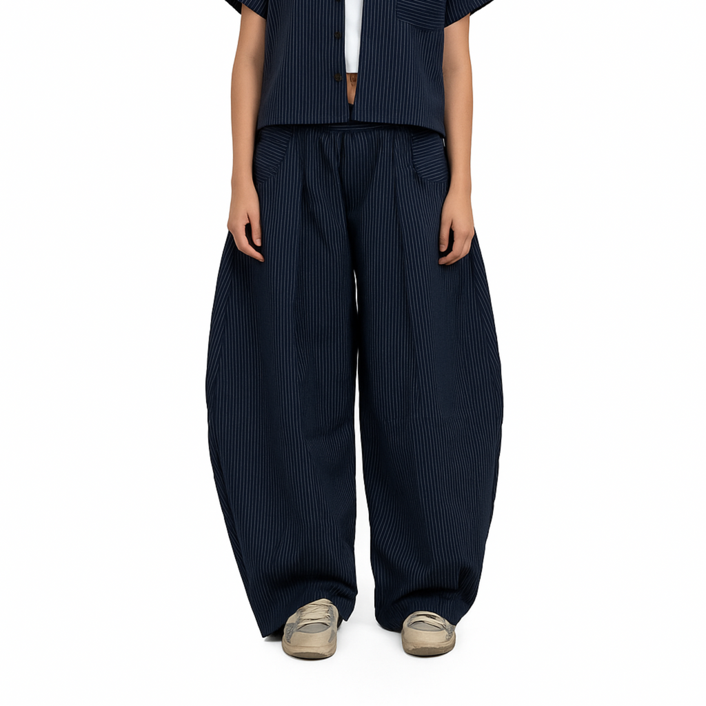 Pinstripe Barrel Pants