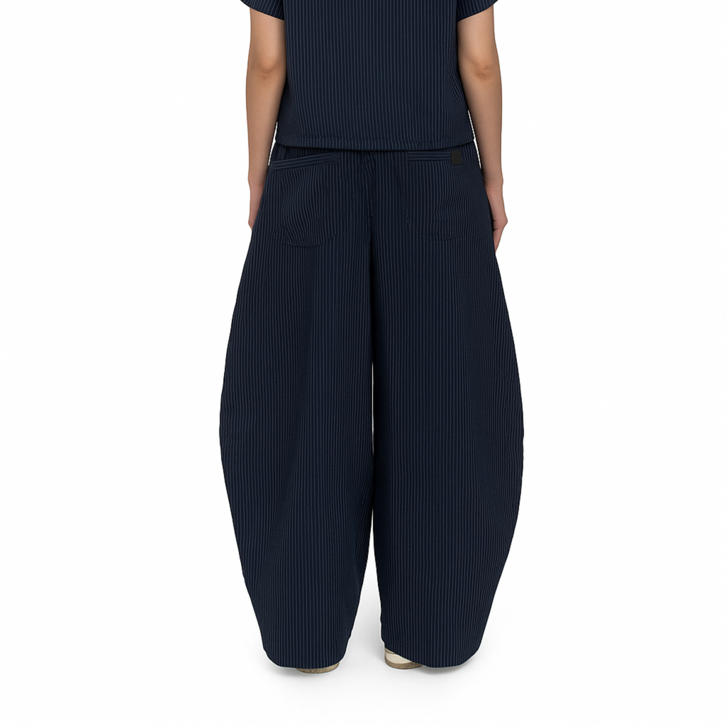 Pinstripe Barrel Pants