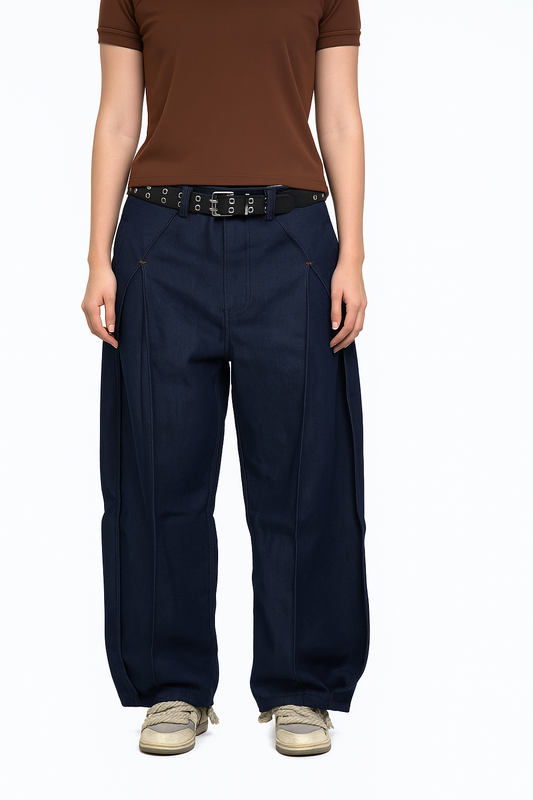 Double Pleated Raw Denim Pants