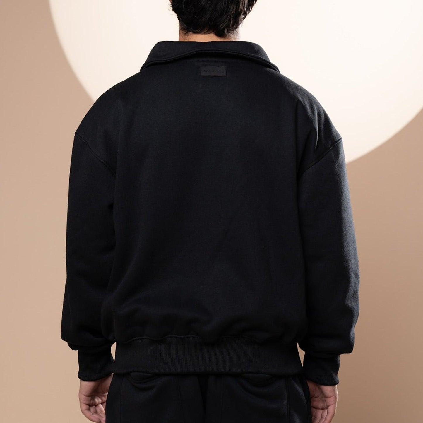 High Neck Quarter Zip Pullover Sweater