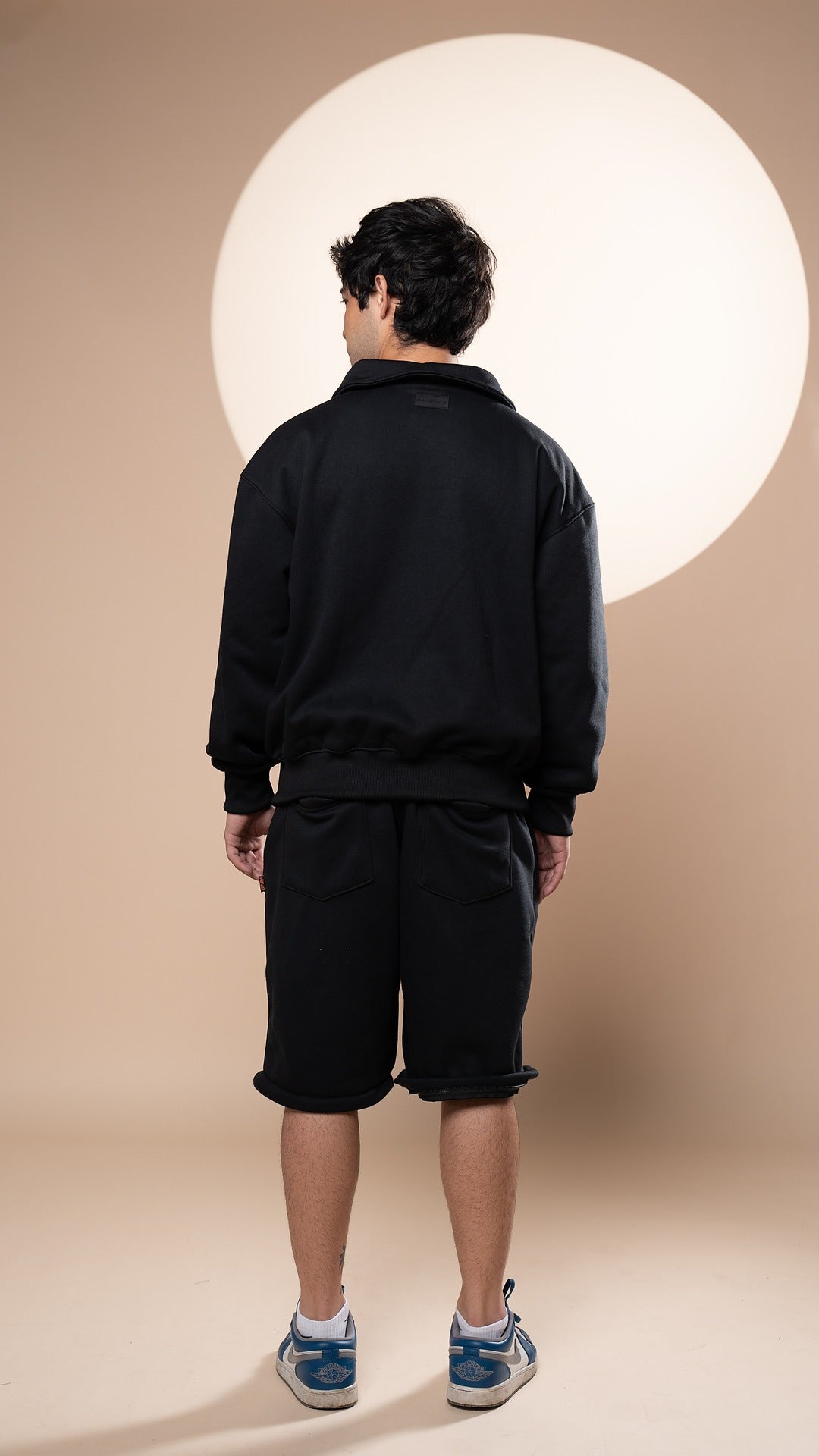 High Neck Quarter Zip Pullover Sweater