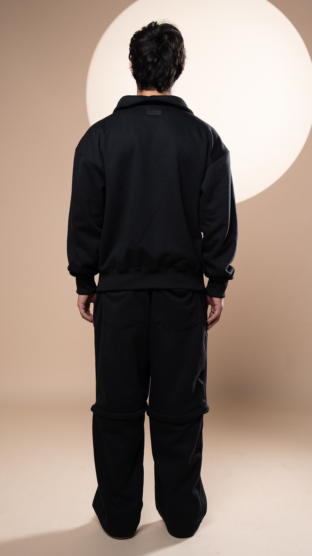 High Neck Quarter Zip Pullover Sweater