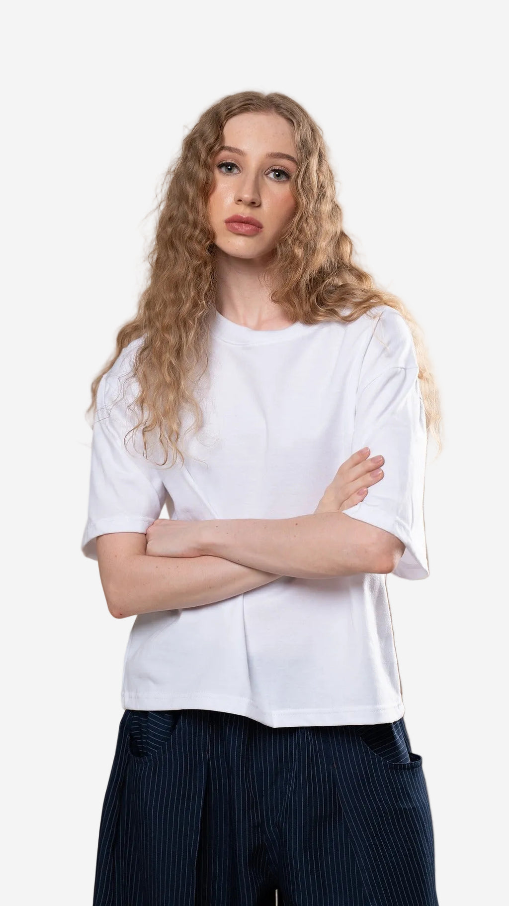 Basic Boxy Cropped Shirt