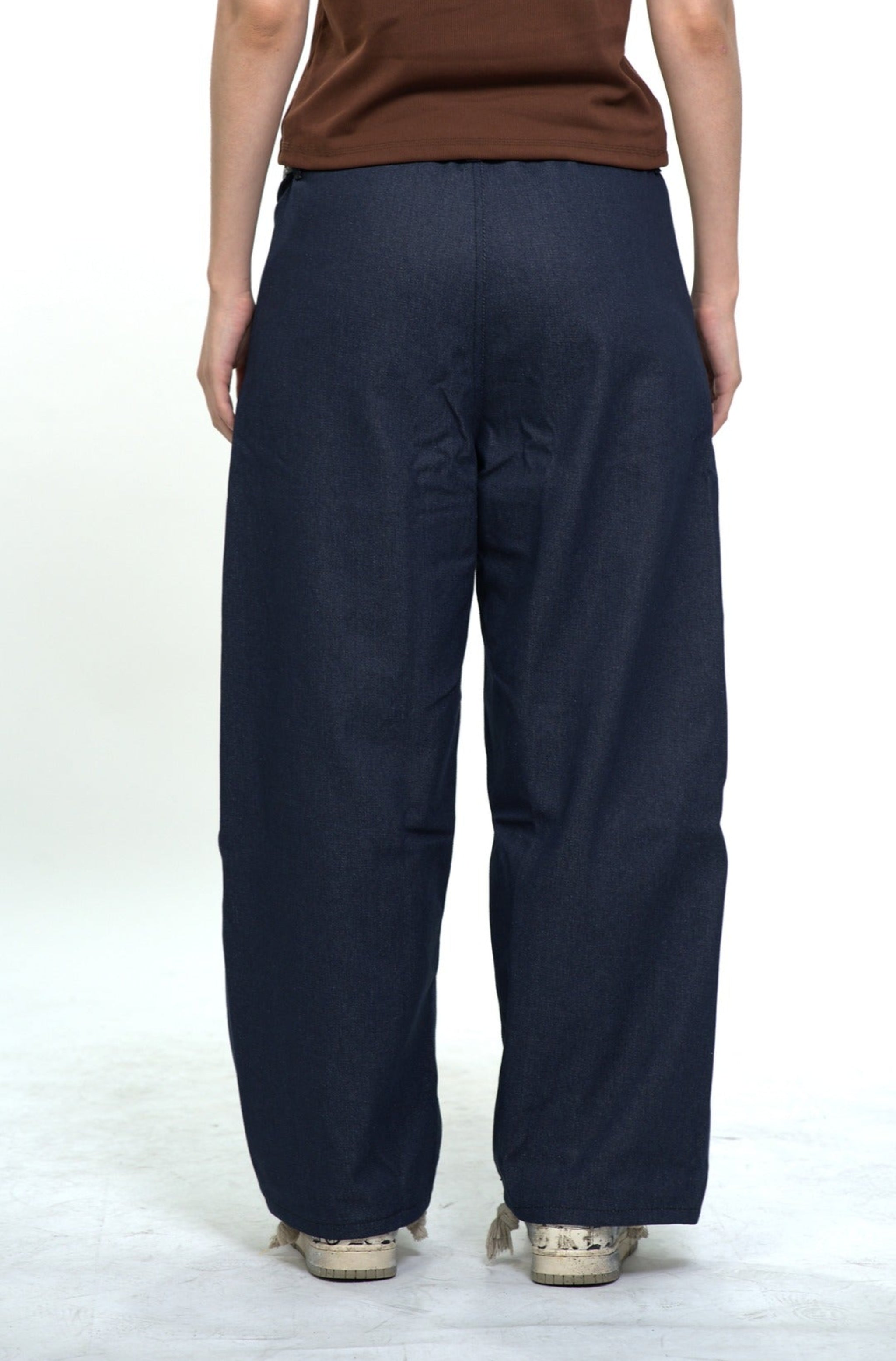 Double Pleated Raw Denim Pants