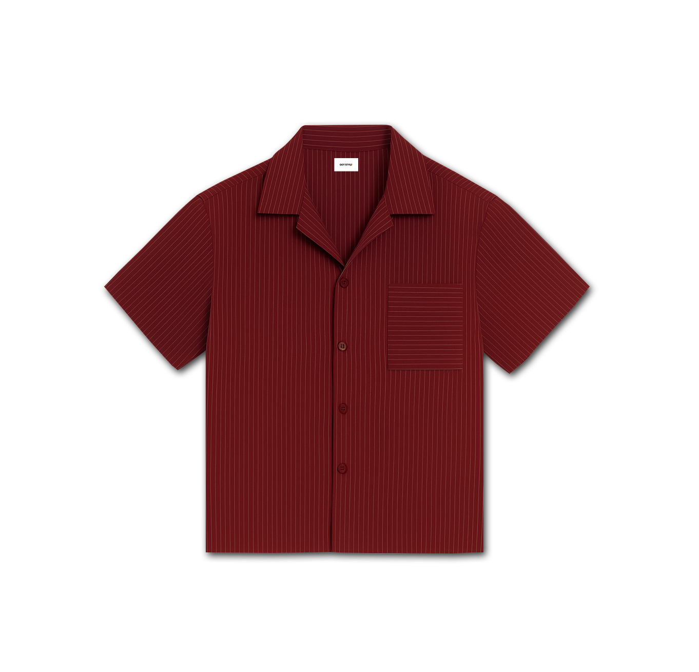 Pinstripe Boxy Cropped Polo