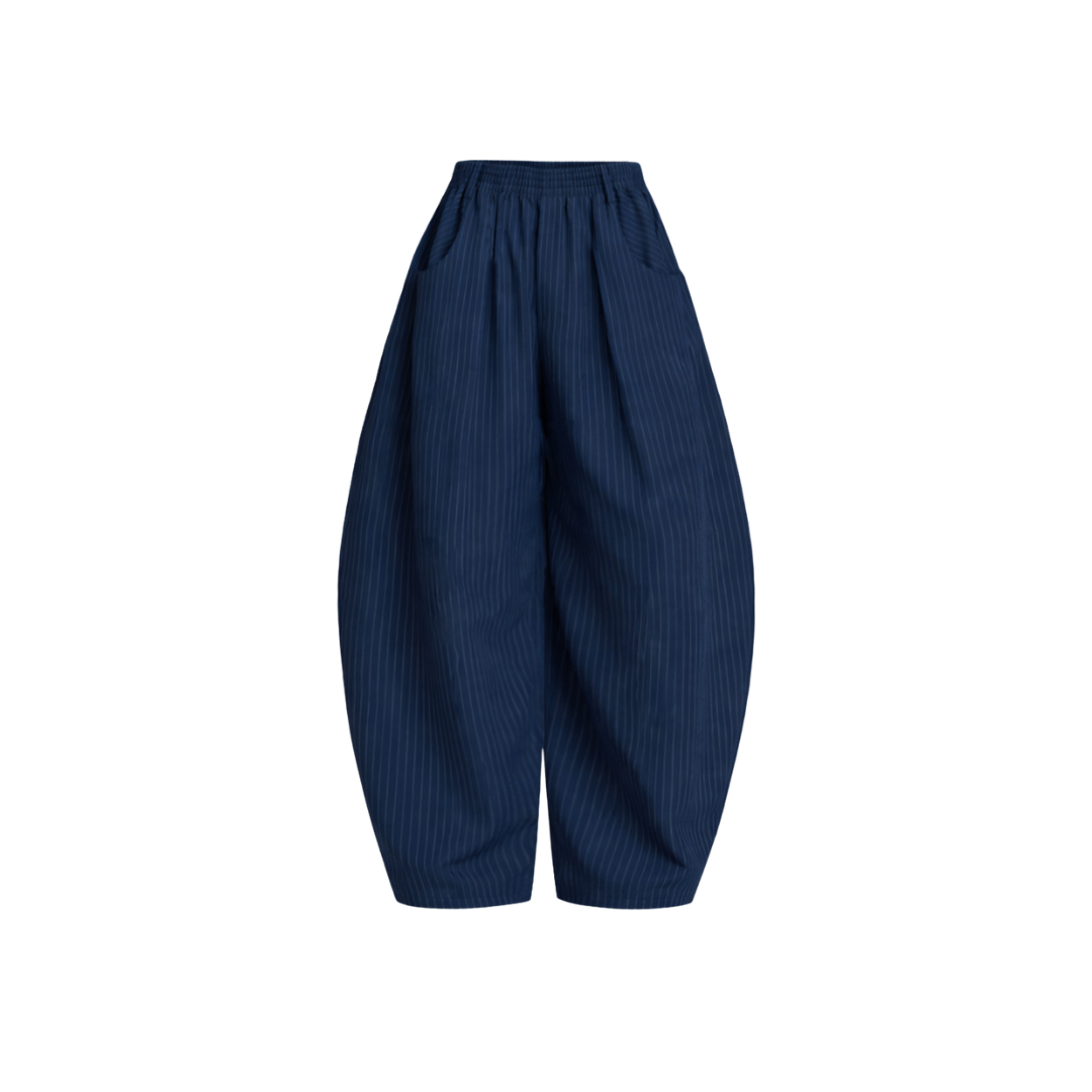Pinstripe Barrel Pants