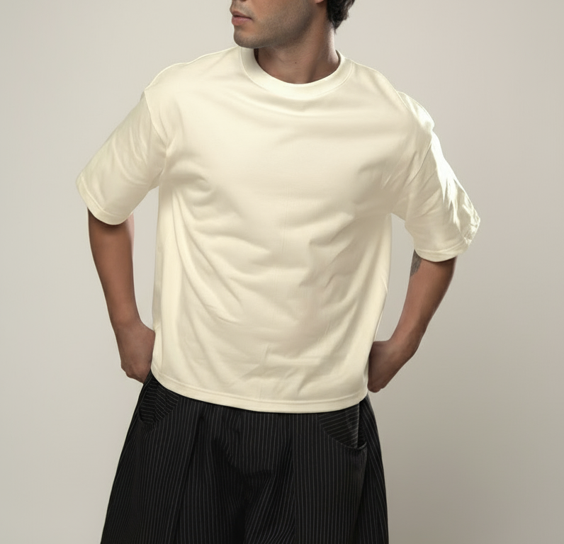 Basic Boxy Cropped Shirt