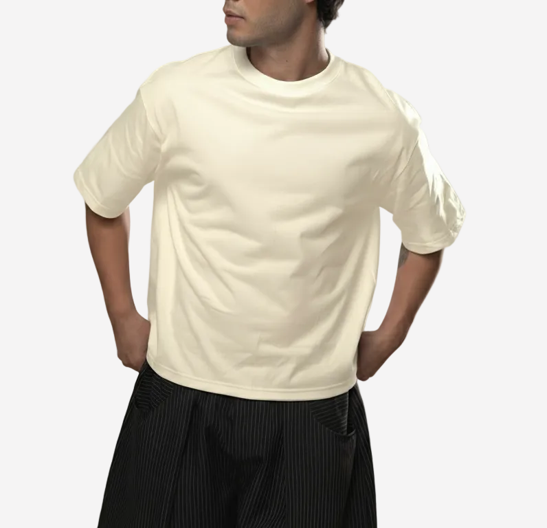 Basic Boxy Cropped Shirt