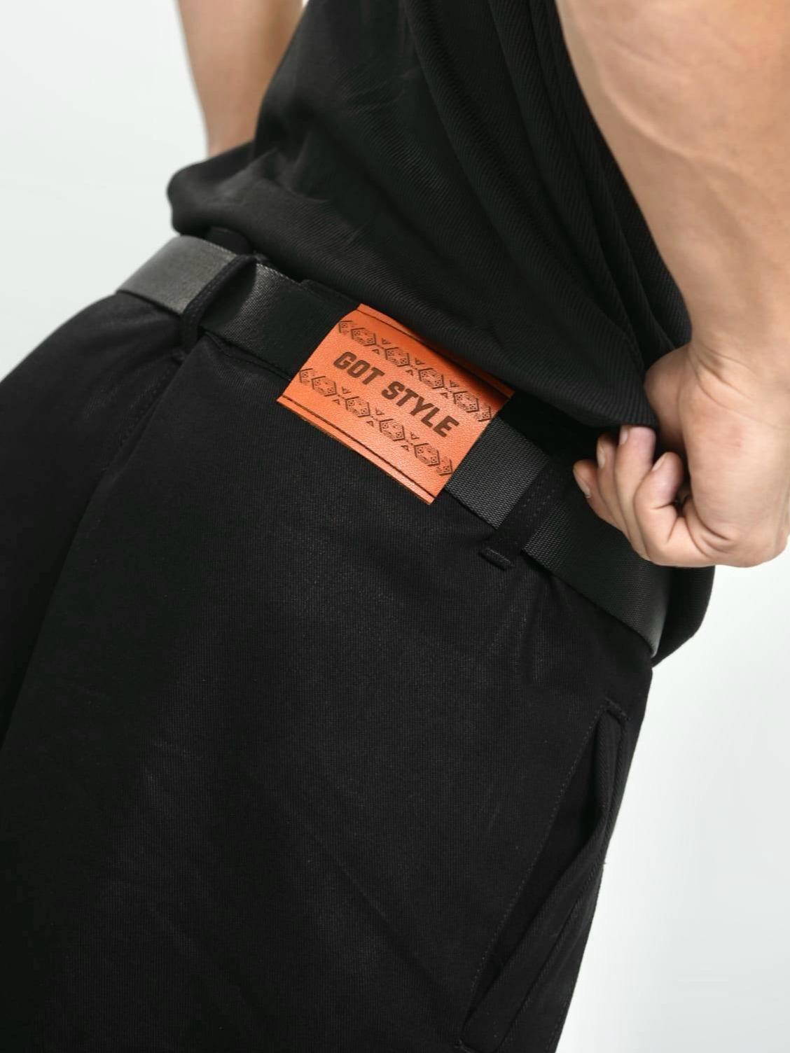 Double Pleated Raw Denim Pants