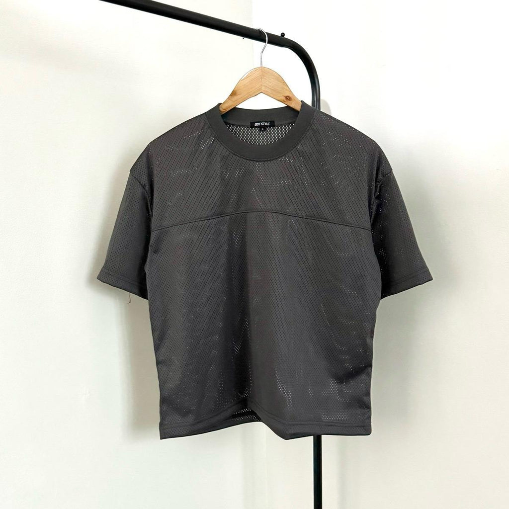 Boxy Cropped Football Jersey Shirt
