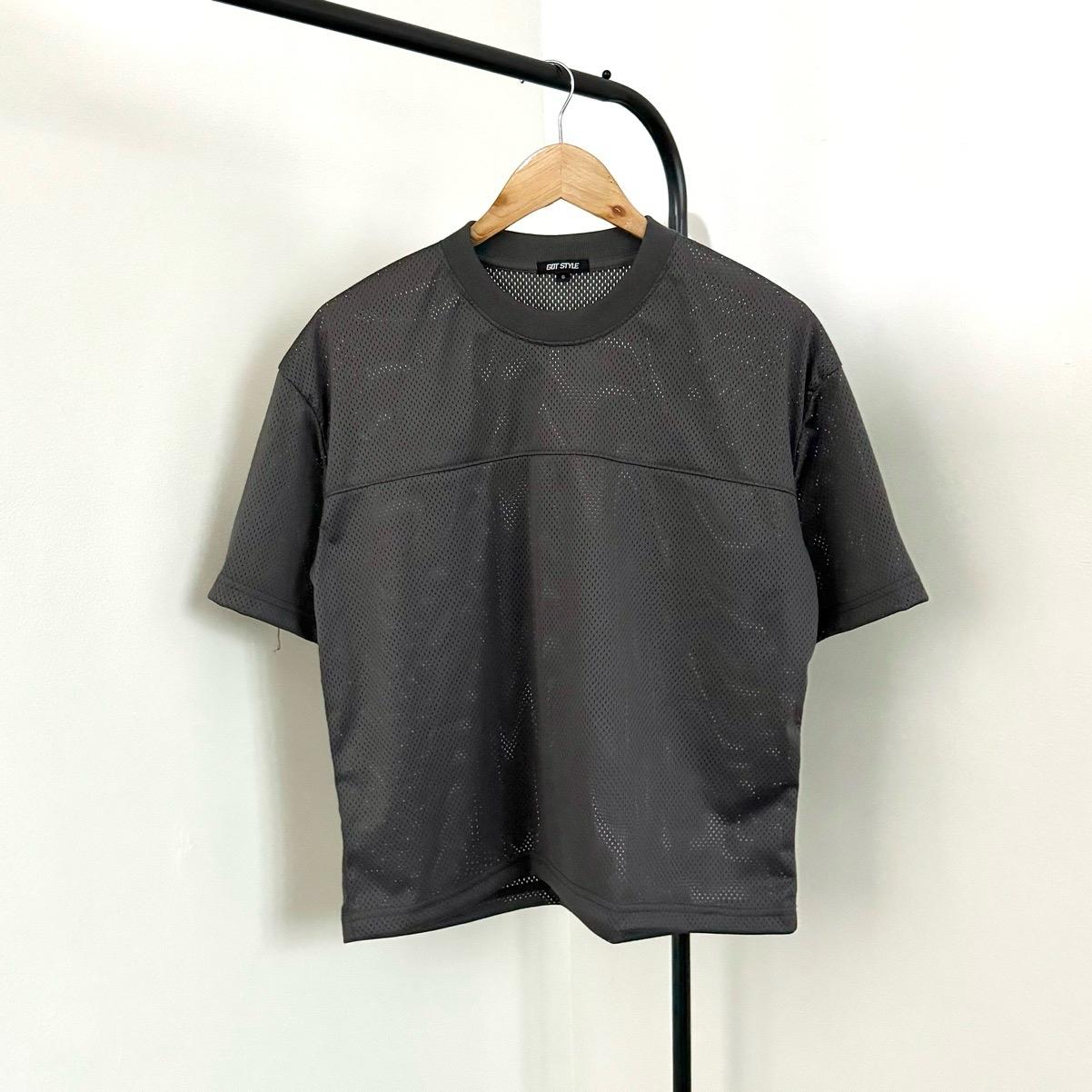 Boxy Cropped Football Jersey Shirt