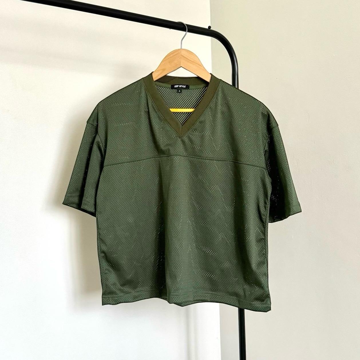 Boxy Cropped Football Jersey Shirt