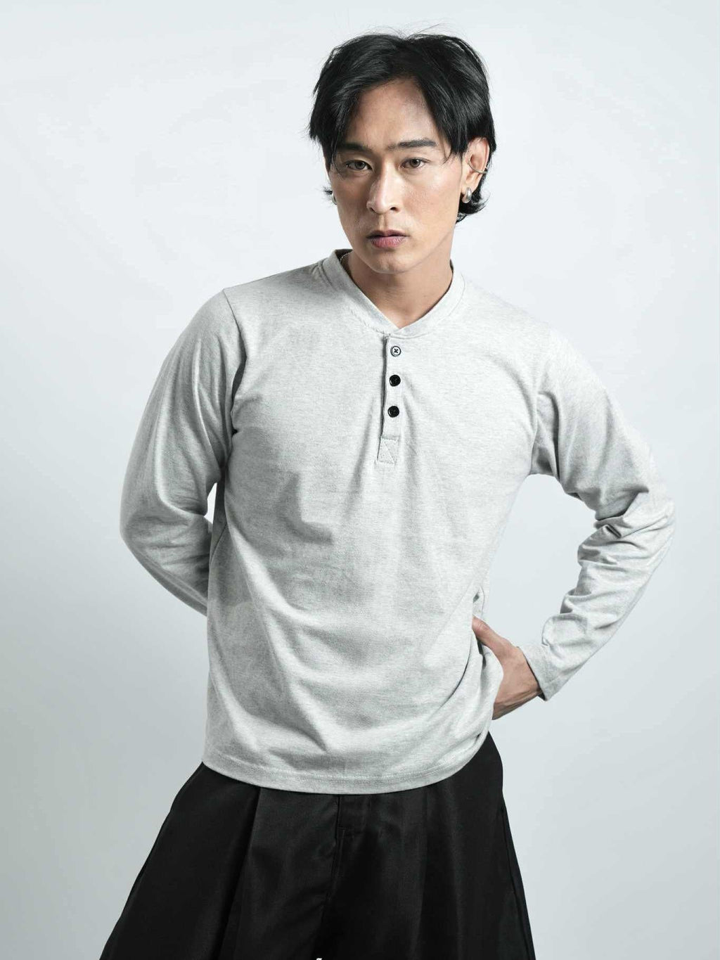 Lightweight Henley Long-sleeve