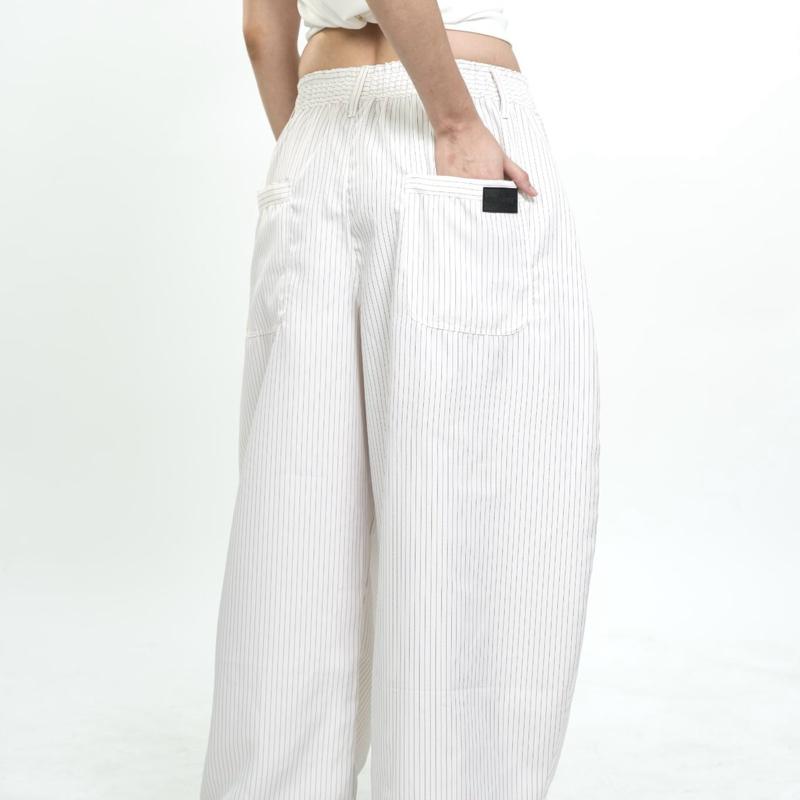 Pinstripe Barrel Pants