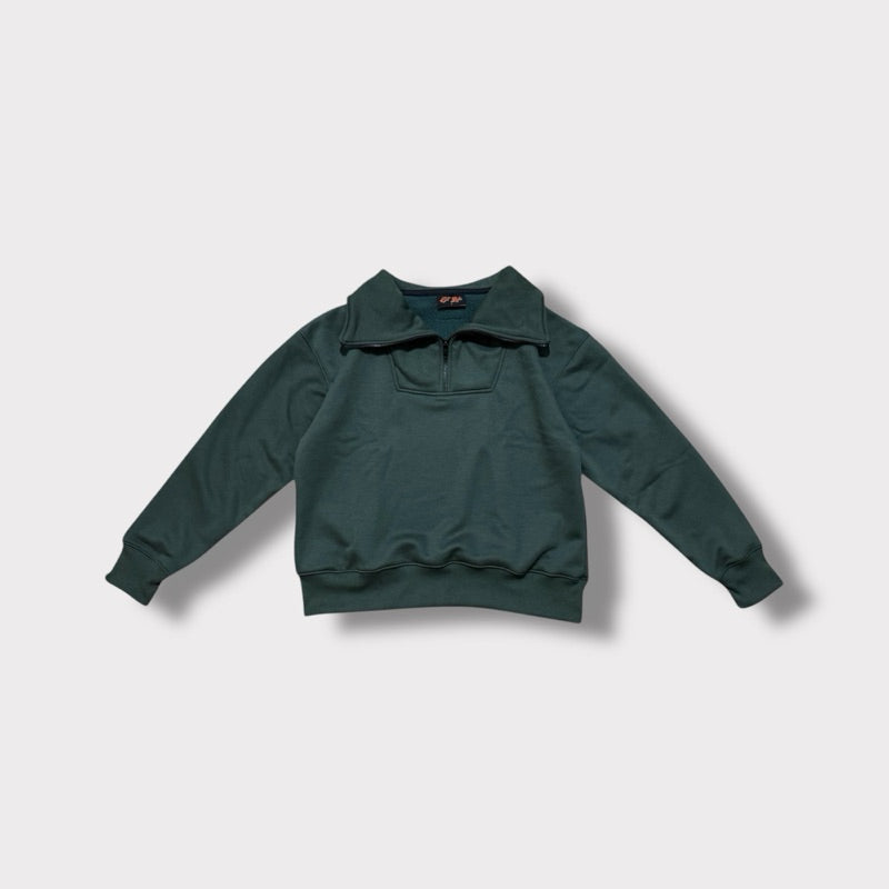 High Neck Quarter Zip Pullover Sweater