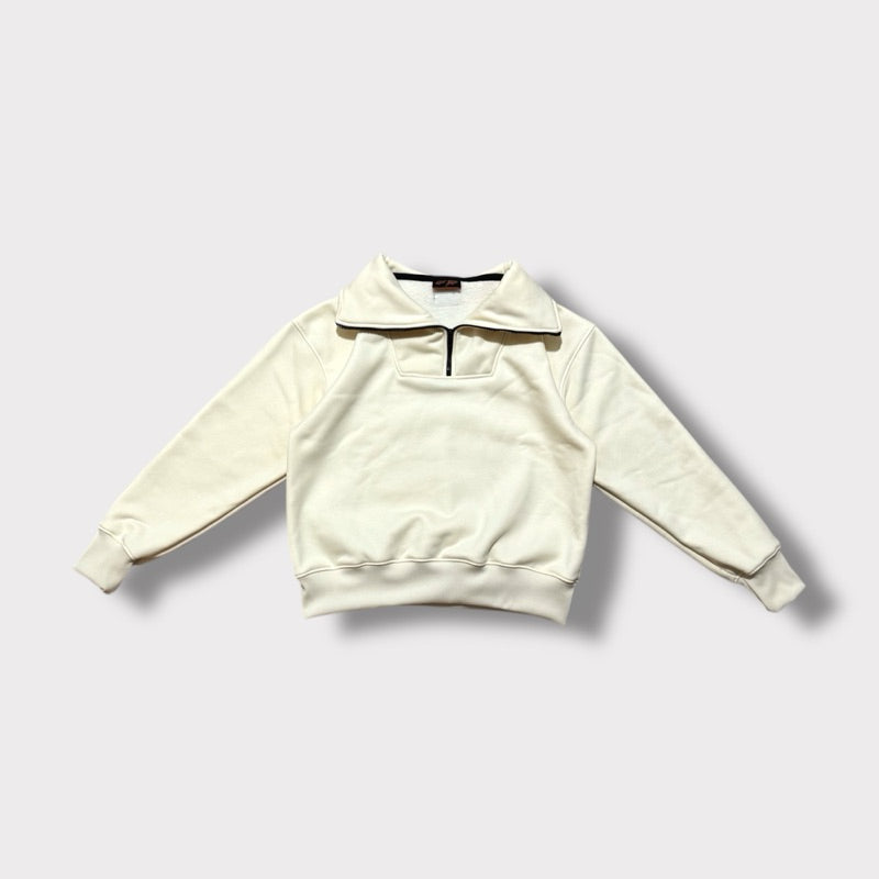 High Neck Quarter Zip Pullover Sweater